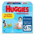 Fraldas Huggies Tripla Proteção G 78 u