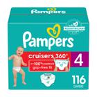 Fraldas Pampers Cruisers 360, tamanho 4, 116 unidades, fraldas para bebês