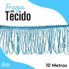 Franja De Tecido Azul Turquesa - 10Mm Rolo Com 10 Metros - Nybc