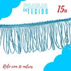 Franja De Tecido Azul Turquesa - 15Mm Rolo Com 10 Metros - Nybc