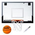 Franklin Sports 25in XL Over The Door Mini Basketball Hoop - Slam Dunk Approved - Resistente a Quebras - Acessórios Incluídos, Branco/Laranja