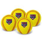 Franklin Sports Foam Practice Softballs - (4) USA Softball Official Size Foam Softballs for Kids - Bolas de Softball de Espuma Macia - Ótimo para Treinamento de Jovens + Prática