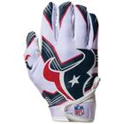 Franklin Sports Houston Texans Youth NFL Football Receiver Luvas - Luvas Receptoras para Crianças - NFL Team Logos e Silicone Palm - Youth S/XS Pair