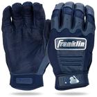 Franklin Sports MLB Batting Gloves - CFX Pro Chrome Adulto + Youth Batting Luvas Par - Luvas de Rebatida de Beisebol + Softball - Marinha - Adulto Pequeno