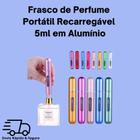 Frasco de Perfume Portátil Recarregável de 5ml em Alumínio