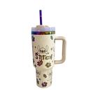 Frasco Térmico de Aço Inoxidável 40oz Disney Stitch - Copo para Viagens e Esportes