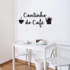 Frase Cantinho do Café Kit MDF preto Decorativo Para Parede Cozinha Enfeite Casa