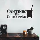 Frase de Parede 3D Cantinho do Chimarrão em Mdf Preto Exclusivo