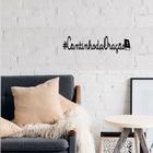 Frase de Parede Cantinho da Oração Bíblia Lettering Placa Religiosa Decorativa MDF Preto 3mm