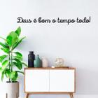 Frase de Parede Deus é Bom o Tempo Todo Lettering Religioso Decorativo Sala Quarto - Mongarte decor