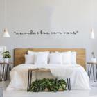 Frase de Parede E a Vida é Boa Com Você Cabeceira de Cama MDF Decorativo Casa Sala Quarto Casal Música Lettering