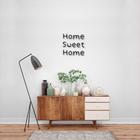 Frase de Parede em Relevo Home Sweet Home 60x58 Preto Preto