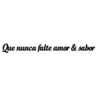 Frase de parede Que nunca falte amor e sabor - mdf 3mm preto - MongArte Decor