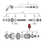 Freehub Shimano Cubo Fh M595 M615 Mt35 E M6000 Y3Sw98050