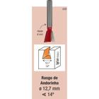 Fresa Tupia Encaixe ( Rabo De Andorinha ) 12,7mm Haste 6mm