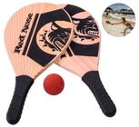 Frescobol Tenis De Praia Com 2 Raquetes Bola E Bolsa Esporte
