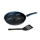Frigideira 4 Ovos Hamburgueres Com Espatula Linha Premium J4TECH Alumínio Antiaderente Teflon Ultra Resistent 4 cavidadese