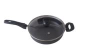 Frigideira Antiaderente 24 Cm Wok com tampa de vidro