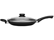 Frigideira Antiaderente Panelux com Tampa de Alumínio Maximum Stone Preta 32cm