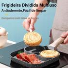 Frigideira Antiaderente Para Carne Frita Ovos 2 Buracos