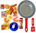 Frigideira Gourmet Infantil Com Comidinhas Kit Cozinha 18 peças