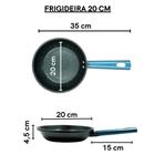 Frigideira induçao antiaderente ceramica aluminio 20/24/26 cm