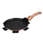 Frigideira Panquequeira 28cm Rose Gold Berlinger Haus Descanso de Panelas Utensílios Cozinha Fritadeira Antiaderente Indução Chapa