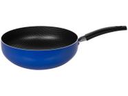 Frigideira Wok Antiaderente Multiflon de Alumínio Color Azul 24cm