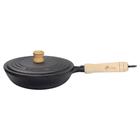 Frigideira Wok Ferro Fundido Tampa Ferro Santana 20 Cm