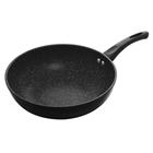 Frigideira Wok Indução 28cm Rev Cerâmico Granilite Preto Lyor