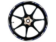 Adesivos Filete Moto Roda Honda Fan 160 2018/ Azul Refletivo