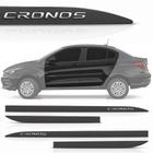 Friso Lateral Fiat Cronos Com Nome Alto Relevo Cromado 2017 18 19