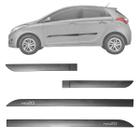 Friso Lateral Hyundai HB20 2013 a 2020 CINZA SILK com Nome - Top Mix