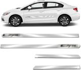 Friso Lateral Largo Civic 2007 a 2023 Kit Cromado Personalizado 4 Portas - SHEKPARTS