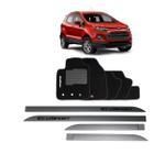 Friso Lateral Prata Ecosport 2013 em diante + Tapete Bordado - Garagem Online LO Parts/Tevic