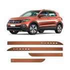 Friso Lateral Volkswagen T-Cross 2019 a 2021 Bronze Namibia Cromado Clickcar