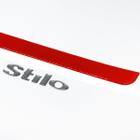 Friso Vermelho Resinado P/stilo 03/ Emblema Cromado Genérico - SPORTINOX