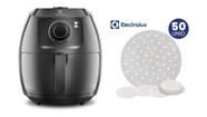 Fritadeira Air Fryer Grafite Family Electrolux EAF50 127v + Papel Protetor Antiaderente Electrolux Air Fryer (Kit 50 Unidades)