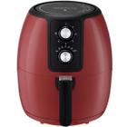 Fritadeira AirFryer Elétrica Sem Óleo Panela 3,6 Litros 1400W Timer Vermelha Agratto Supremma Fesv