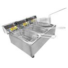 Fritadeira Elétrica 9 L 3 Cubas Master Aço Inox - Ipe Cozinhas