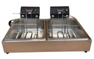 Fritadeira Elétrica Industrial 10 Litros 2 Cubas 5 Litros cada 220v 6000w