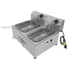 Fritador Elétrico Profissional 2 Cubas 12L Óleo Aço Inox 3000W 220v Spolu