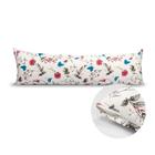 Fronha Avulsa 1,30x40 Ziper Percal 180 Fios Estampada Decorativa