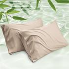 Fronhas Bedsure King Size Rayon Bamboo Khaki, conjunto de 2