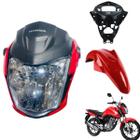 Frontal Farol Completo Cg Fan 160 Modelo 2022 / 2024 + Suporte do Painel Paralama Dianteiro