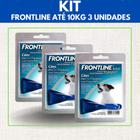 Frontline cão até 10kg topspot kit com 3 unidades