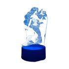 Frozen Princess Anna Elsa Olaf 3D LED Night Light Acrílico Ilusão Candeeiro De Mesa Crianças