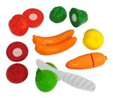 Frutas e legumes para cortar colorida