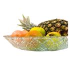 Fruteira Centro De Mesa Vidro Cristal 30CM Moderna Gourmet Útil Bazar - Util Bazar