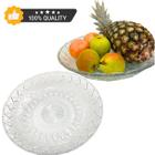 Fruteira Centro De Mesa Vidro Cristal 30CM Moderna Gourmet Útil Bazar - Util Bazar